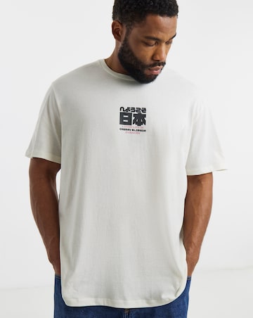 Jack & Jones Cherry Back Graphic T-Shirt - White