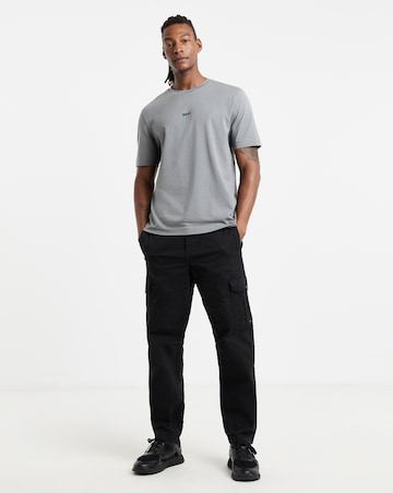 BOSS Short Sleeve Centre Logo T-Shirt - Charcoal