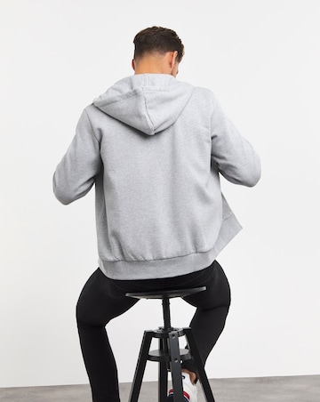 Lacoste Grey Classic Zip Through Hoodie