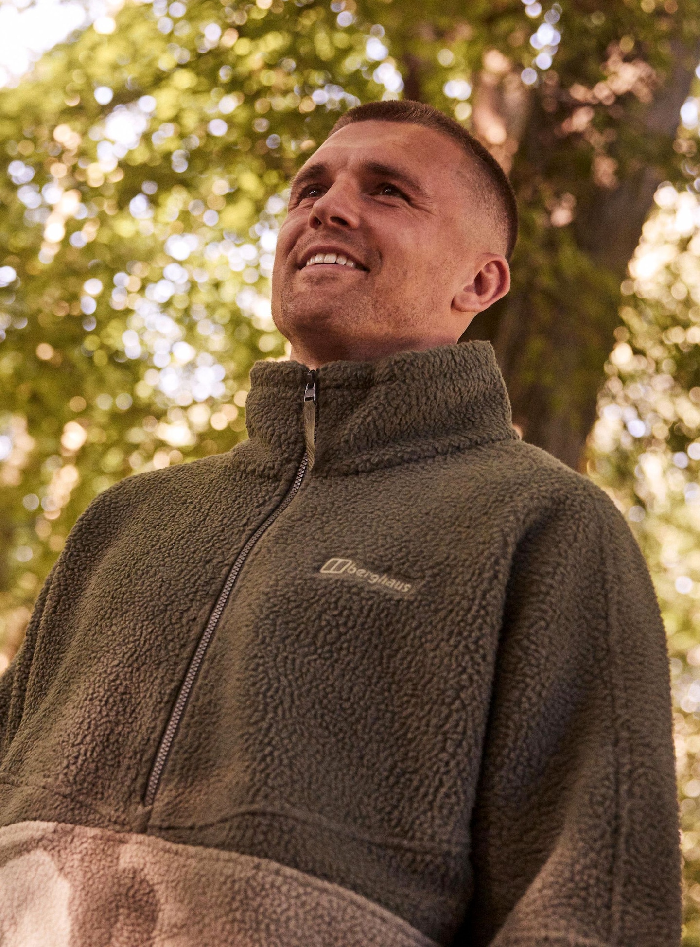 Henry Slade wears Berghaus green fleece