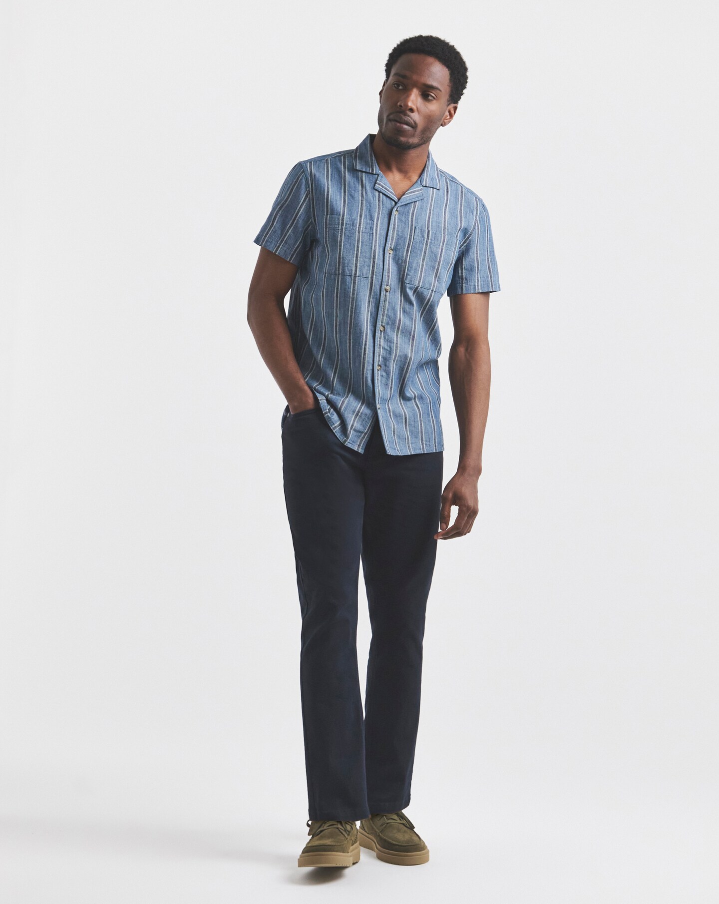 Union Navy Slim Fit Gabardine Jeans