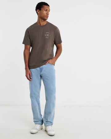 Calvin Klein Short Sleeve Back Graphic T-Shirt - Oak