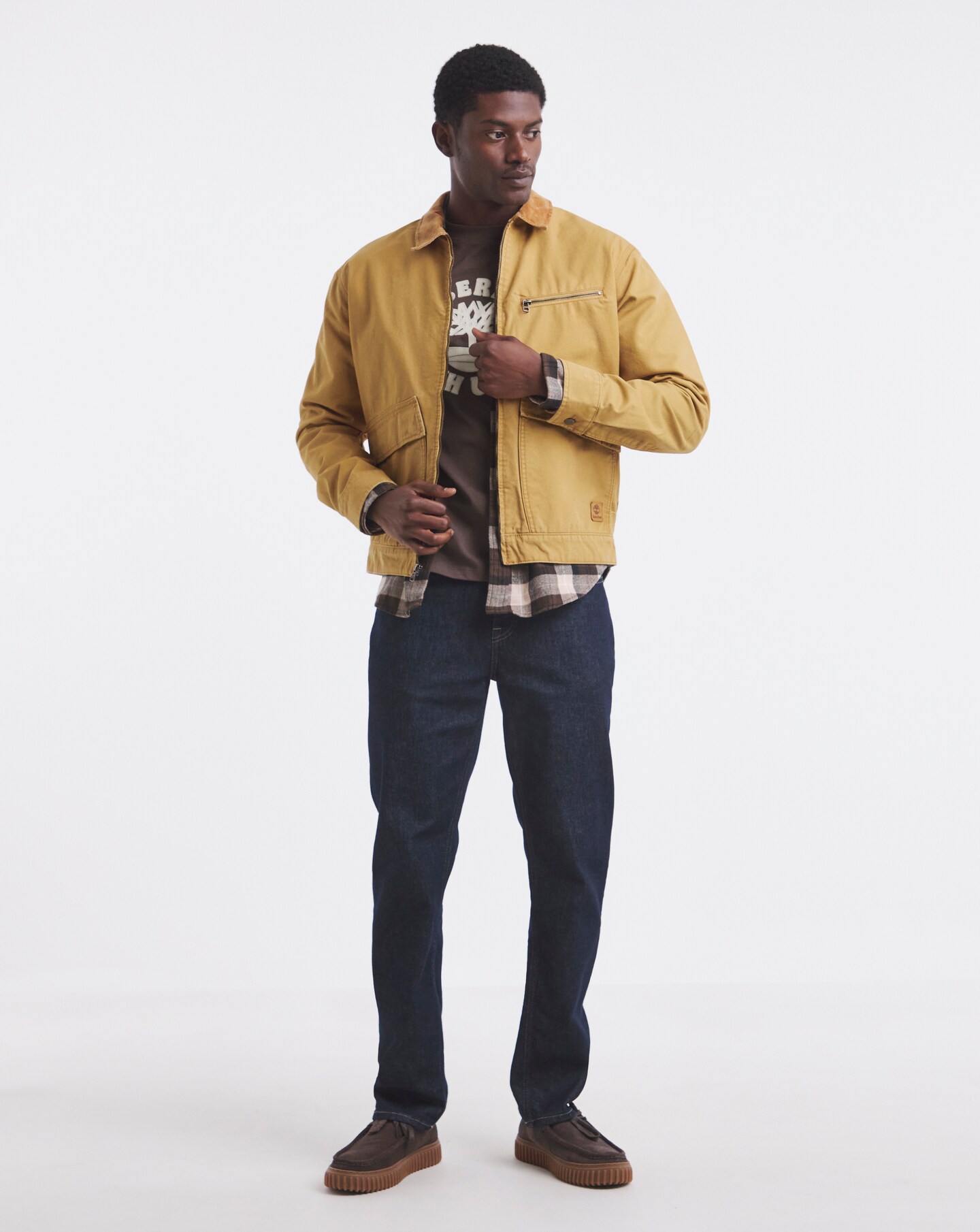 Timberland Strafford Washed Canvas Jacket - Wheat | Jacamo