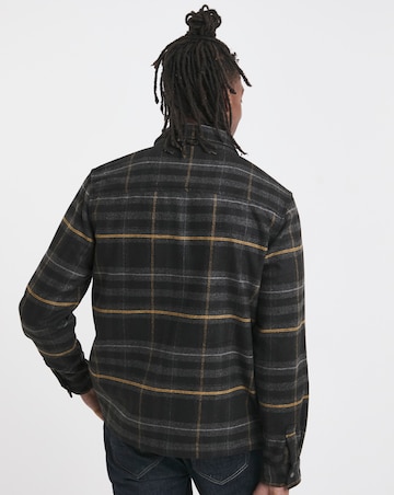 Lyle & Scott Brushed Tartan Overshirt - Black