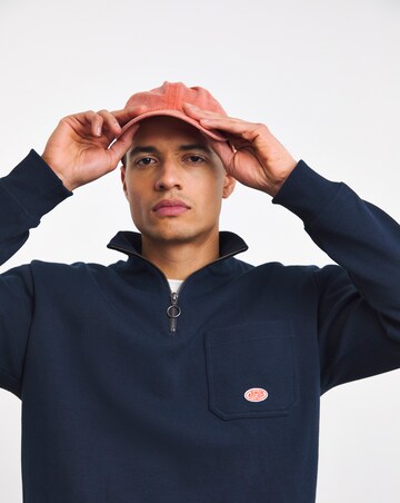 Armor Lux Zip Neck Navy Sweatshirt