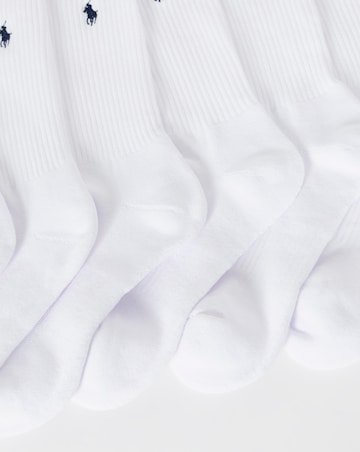 Polo Ralph Lauren Classic 6 Pack Sport Sock - White