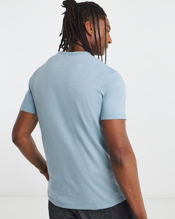 BOSS Short Sleeve Cotton Slub T-Shirt - Light Blue