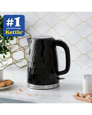 Russell Hobbs 26051 Textured Honeycomb Black Kettle