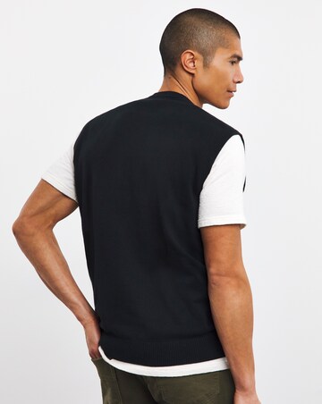 Black Cotton Knitted Sweater