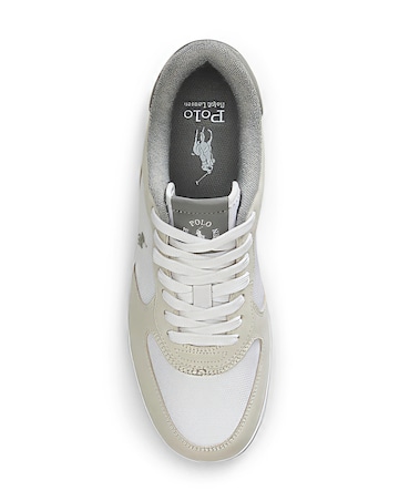 Polo Ralph Lauren Masters Court Leather Trainer - White/Grey