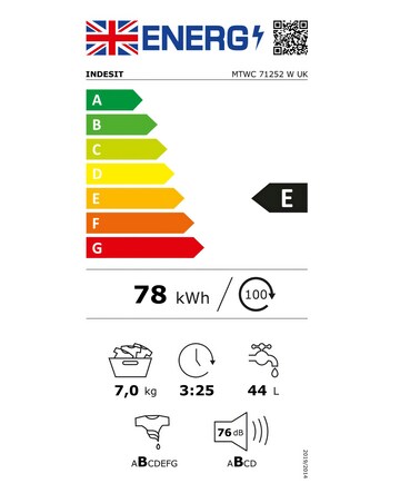 Indesit IWC 71252 W UK N 7kg 1200rpm Washing Machine - White