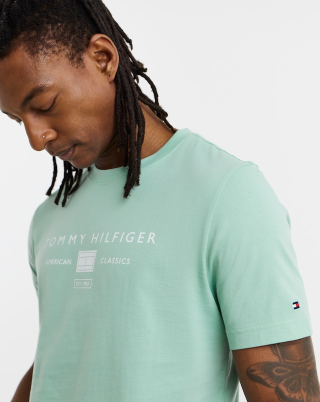 Tommy Hilfiger Short Sleeve Logo T-Shirt - Mint