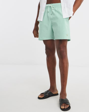 Polo Ralph Lauren Seersucker Swimshort - Green/White