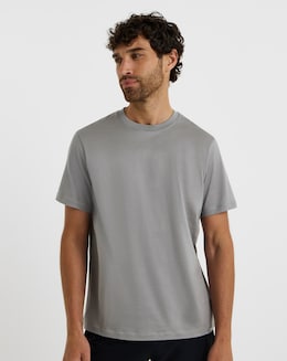 Folio Mercerised Supima Cotton T-Shirt-Grey