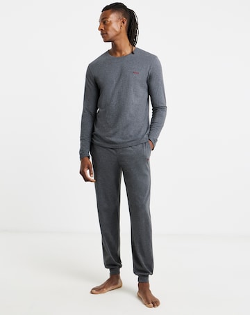 BOSS Mix & Match Long Sleeve Lounge T-Shirt - Charcoal