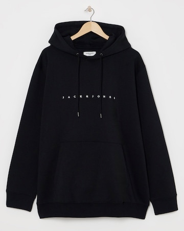 Jack & Jones Star Logo Hoodie - Black