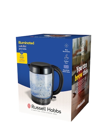 Russell Hobbs Illuminated Matte Black Glass Kettle
