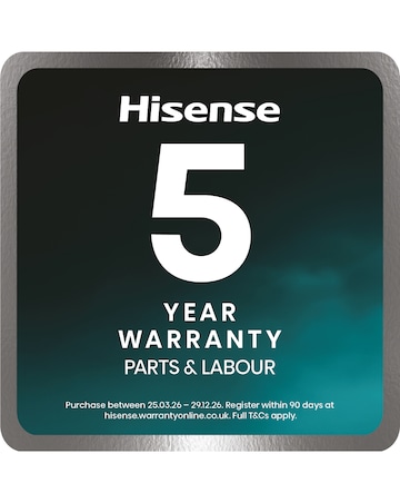 Hisense KitchenFit 5i Series WF5I1045BBQ 10.5kg Washing Machine - Black