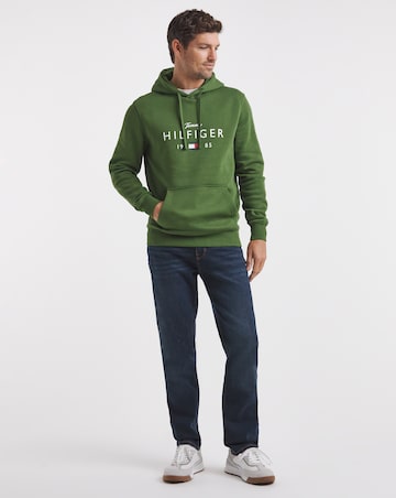 Tommy Hilfiger Logo Hoodie - Pine Green