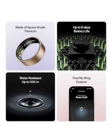 Ultrahuman Ring AIR Bluetooth Smart Ring - Brushed Rose Gold - Size 8