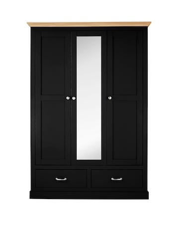 Julipa Ashford 3 Door 2 Drawer Wardrobe with Mirror