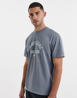 Tommy Jeans Short Sleeve Varsity T-Shirt - Washed Blue