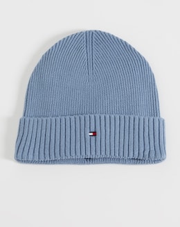 Tommy Hilfiger Flag Pima Cotton Beanie - Blue