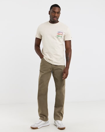 Tommy Jeans Back Print Twisted Signature T-Shirt - Ecru