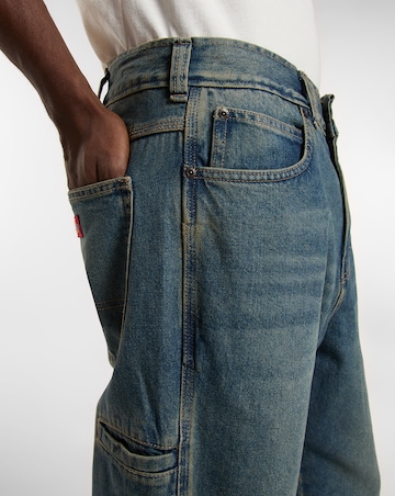 Dickies 954 Relaxed Straight Work Jeans - Khaki Tinted Blue