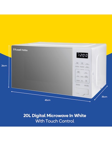 Russell Hobbs RHMT2005-M 20L Touch Control Digital Microwave - White