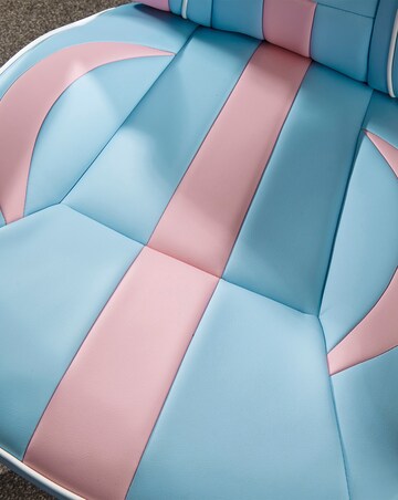 X Rocker Maverick Ergonomic PC Office Gaming Chair - Bubblegum Blue/Pink