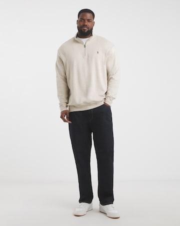 Polo Ralph Lauren 1/4 Zip Sweat Top - Beige