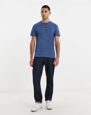 Calvin Klein Jeans Short Sleeve Monologo T-Shirt - Indigo