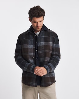 Barbour Chapter Tailored Check Overshirt - Blue Tartan