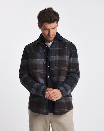 Barbour Chapter Tailored Check Overshirt - Blue Tartan