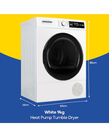 Russell Hobbs RH9HPTD111W, 9kg, Heat Pump Tumble Dryer - White