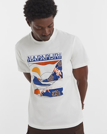 Napapijri Valdor Graphic T-Shirt - White