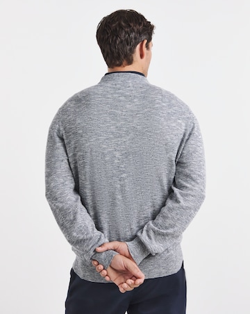 Barbour Flaxby Linen Blend Crew Neck Jumper - Navy