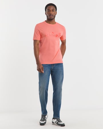 BOSS Short Sleeve Print Logo T-Shirt - Coral