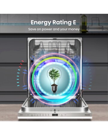 Hisense HV642E90UK Fully Integrated Full Size Dishwasher 13 Place Settings White