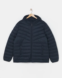 Navy Lightweight Hooded Padded Jacket