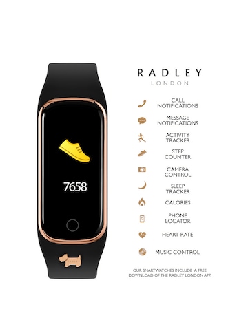 Radley Series 8 Silicone Strap Smart Watch - Black
