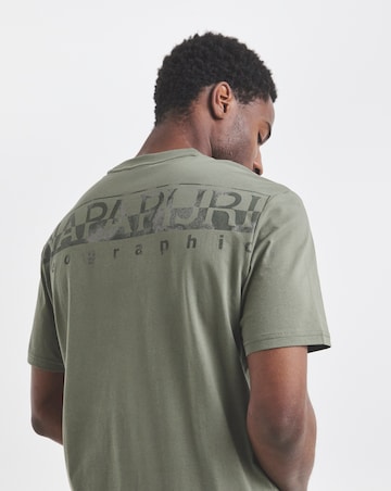 Napapijri Fanes Back Graphic T-Shirt - Green