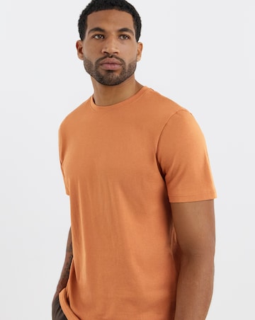 Pure Cotton Crew Neck T-Shirt Long- Coral