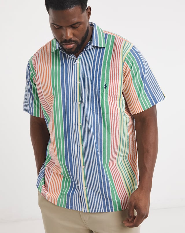Polo Ralph Lauren Short Sleeve Stripe Seersucker Shirt - Multi