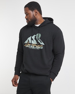 Jack &amp; Jones Mountain Graphic Hoodie - Black