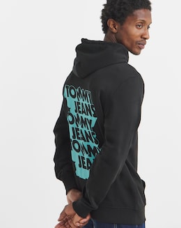 Tommy Jeans Stack Back Logo Hoodie - Black