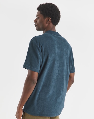 BOSS Short Sleeve Towelling Polo - Dark Blue
