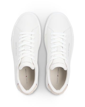 Tommy Hilfiger Court Leather Trainer - Ecru/Beige