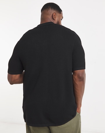 Jack & Jones Chris Knitted Resort Polo - Black